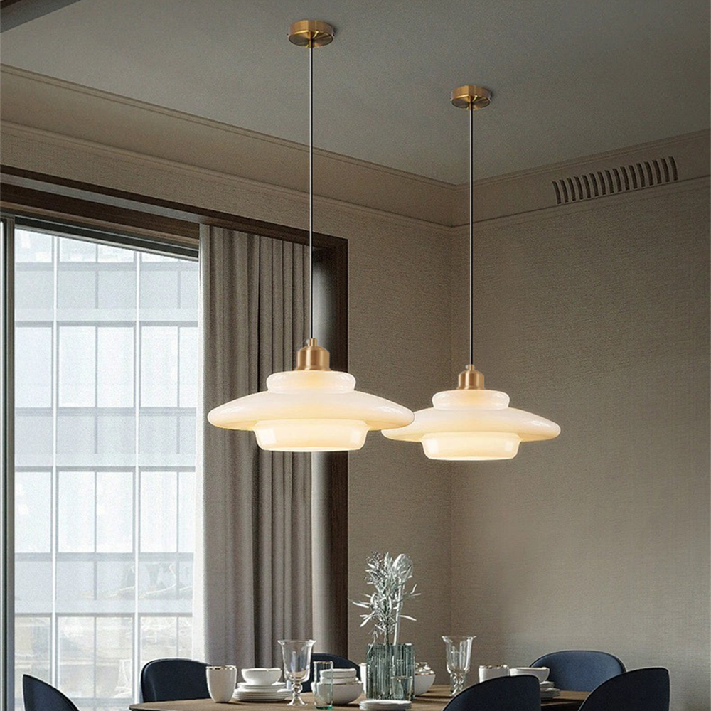 Glass Pendant Light | Nordic Minimalist Style | Soft Ambient Glow for Kitchen Island and Dining Room Modern Interiors