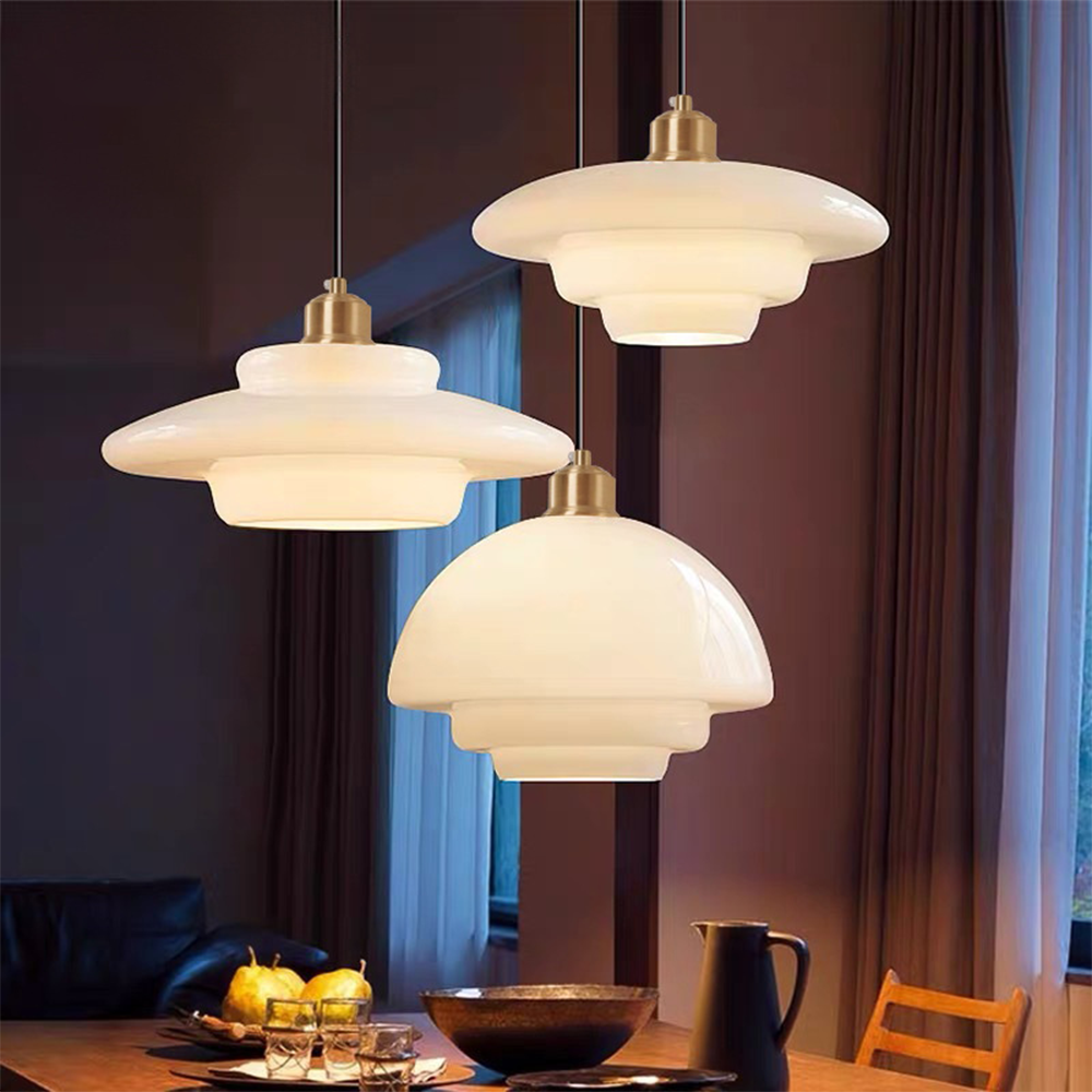Glass Pendant Light | Nordic Minimalist Style | Soft Ambient Glow for Kitchen Island and Dining Room Modern Interiors