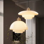 Glass Pendant Light | Nordic Minimalist Style | Soft Ambient Glow for Kitchen Island and Dining Room Modern Interiors