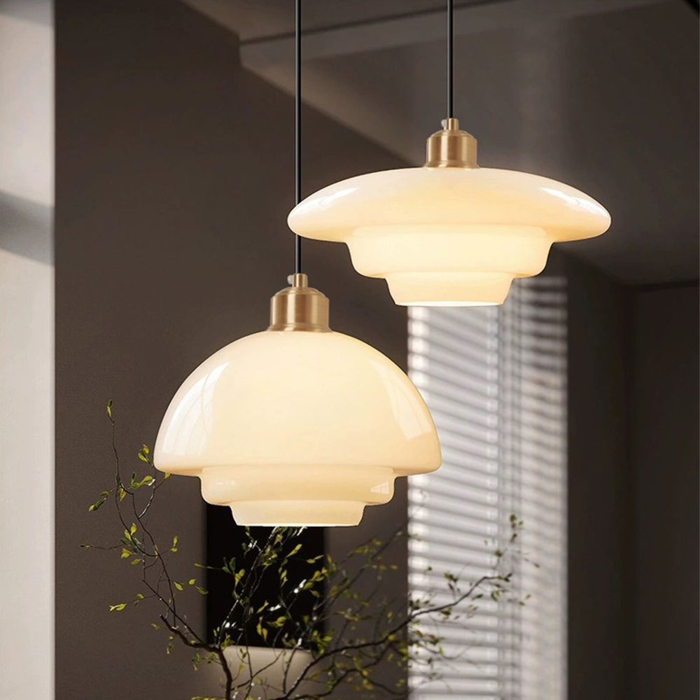 Glass Pendant Light | Nordic Minimalist Style | Soft Ambient Glow for Kitchen Island and Dining Room Modern Interiors