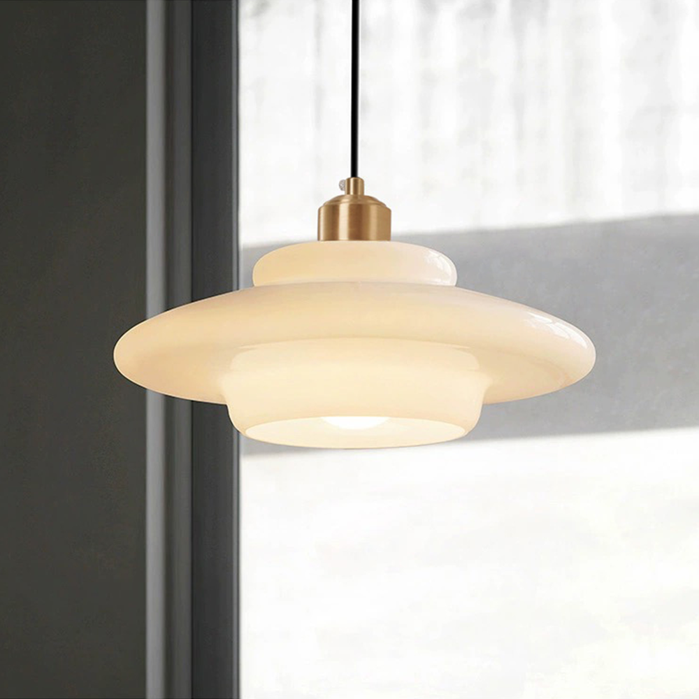 Glass Pendant Light | Nordic Minimalist Style | Soft Ambient Glow for Kitchen Island and Dining Room Modern Interiors