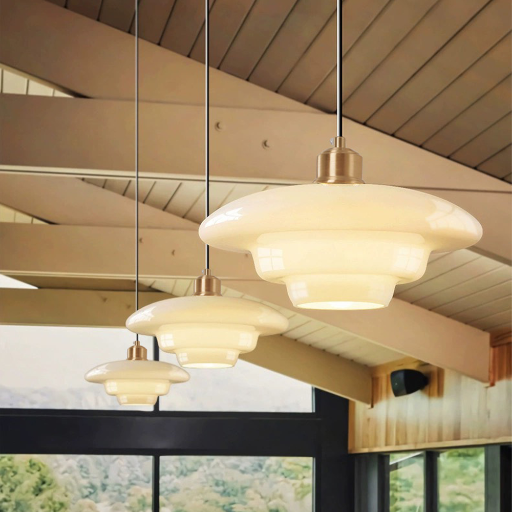 Glass Pendant Light | Nordic Minimalist Style | Soft Ambient Glow for Kitchen Island and Dining Room Modern Interiors