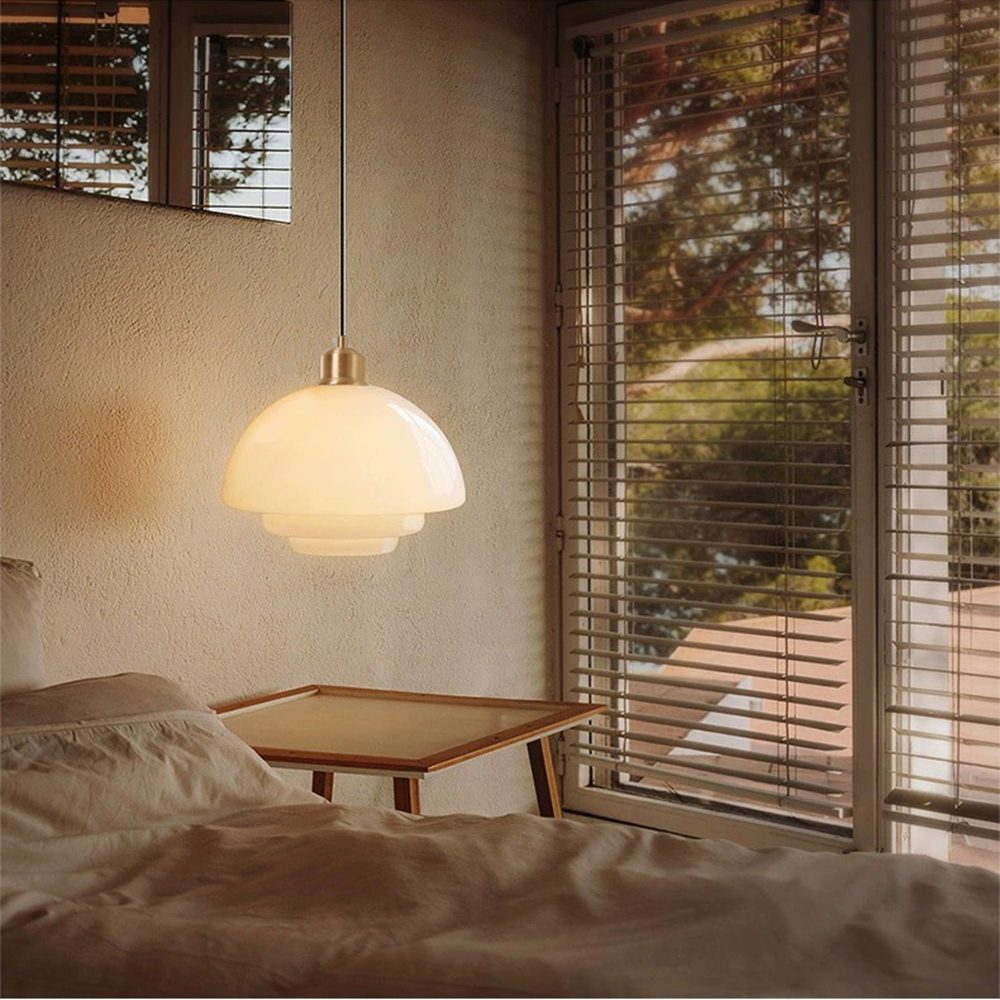Glass Pendant Light | Nordic Minimalist Style | Soft Ambient Glow for Kitchen Island and Dining Room Modern Interiors