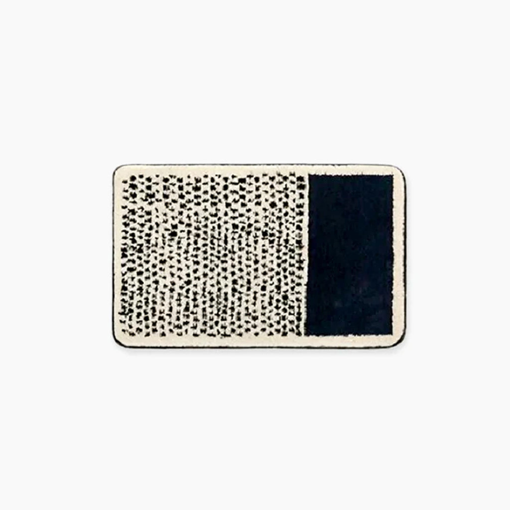 Handmade Abstract Bath Mat Polyester Acrylic Mix | Modern Scandi Style | Anti-Slip Backing for Safe and Soft Bathroom Floors