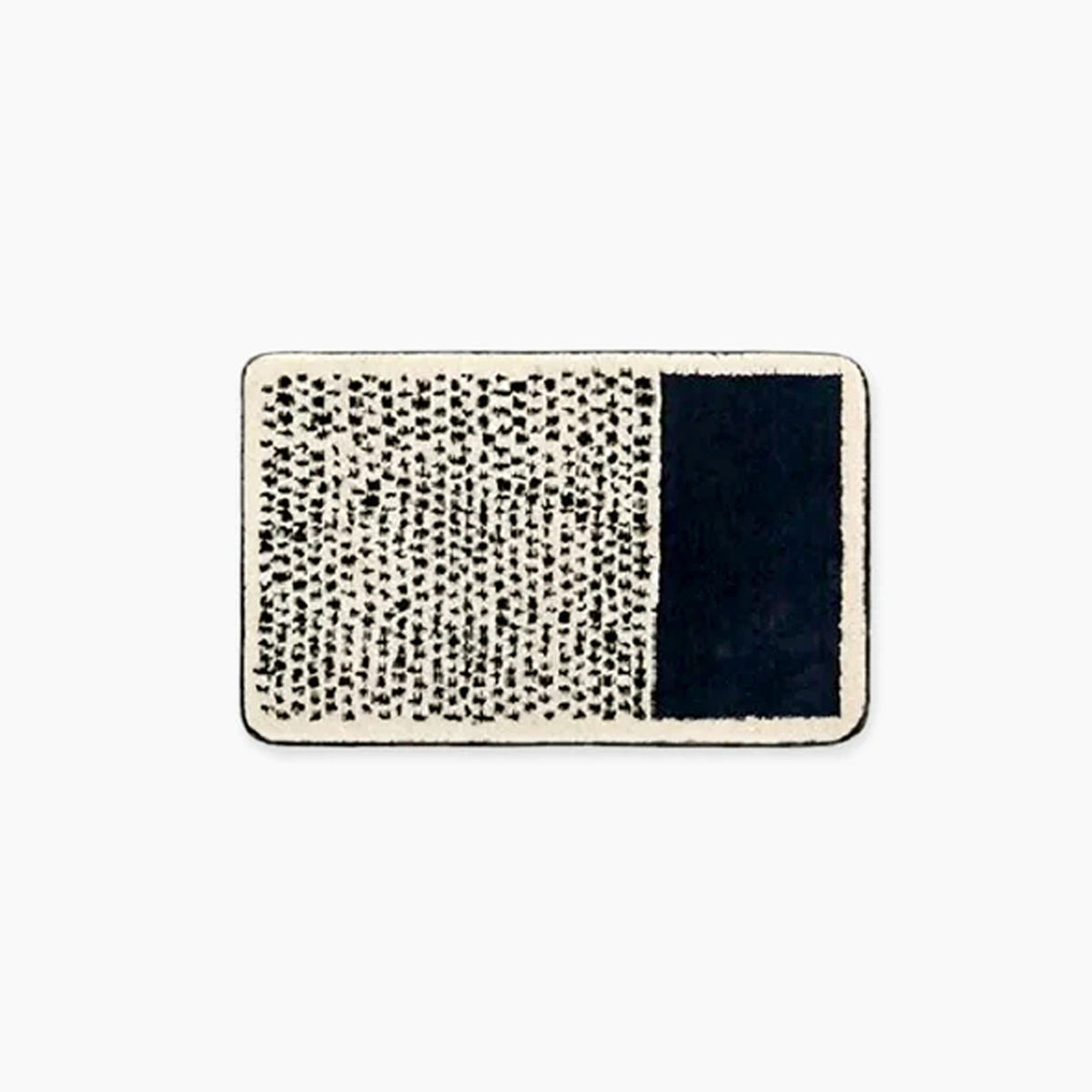 Handmade Abstract Bath Mat Polyester Acrylic Mix | Modern Scandi Style | Anti-Slip Backing for Safe and Soft Bathroom Floors
