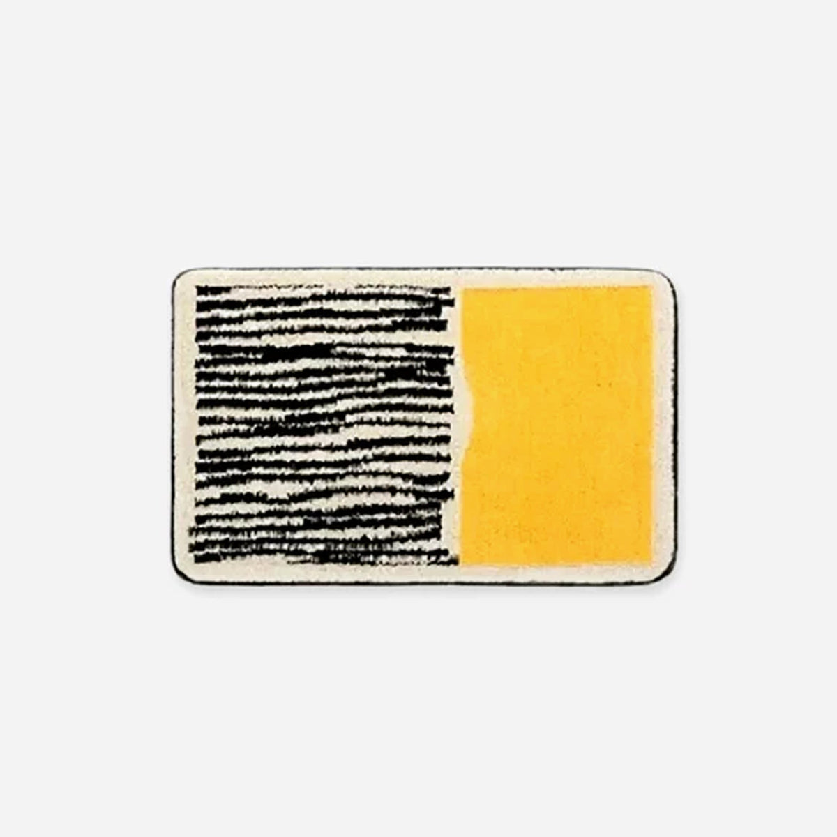 Handmade Abstract Bath Mat Polyester Acrylic Mix | Modern Scandi Style | Anti-Slip Backing for Safe and Soft Bathroom Floors