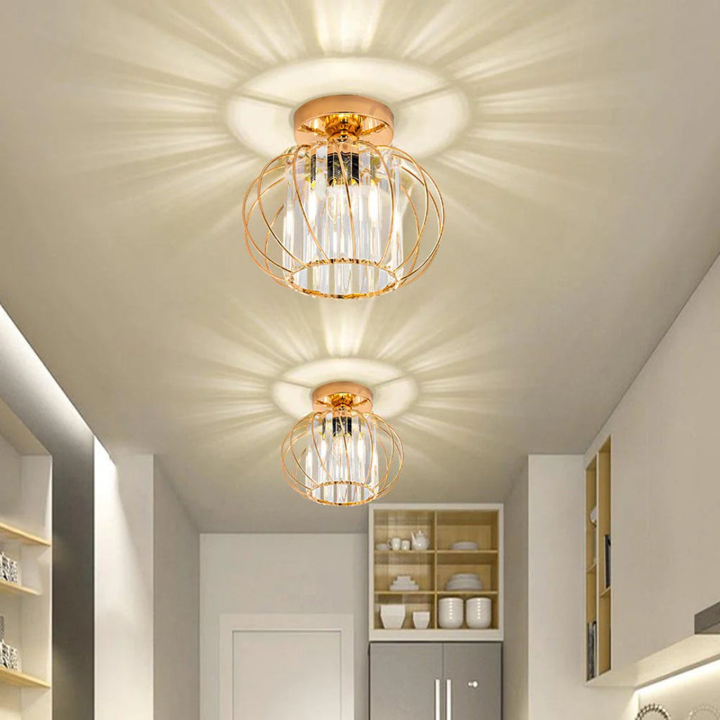 Vintage Crystal Ceiling Light