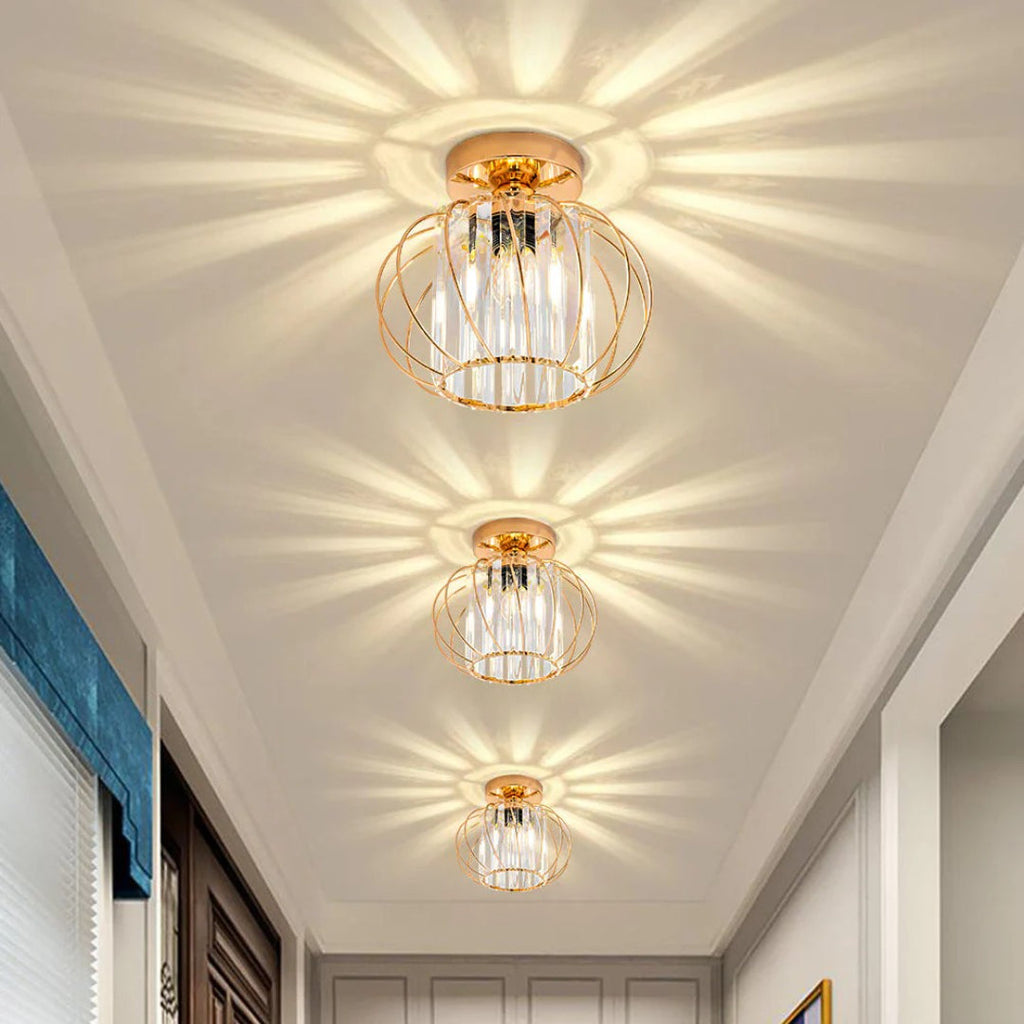 Vintage Crystal Ceiling Light