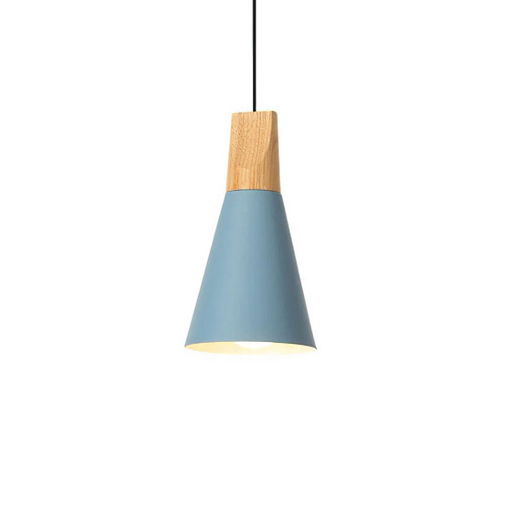 Scandinavian Wood Metal Pendant Light