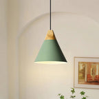 Scandinavian Wood Metal Pendant Light