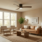 Ventilateur de plafond nordique en bois Ezra avec lumière - Neutralighting
