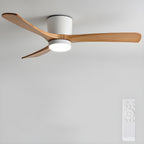 Ventilateur de plafond nordique en bois Ezra avec lumière - Neutralighting