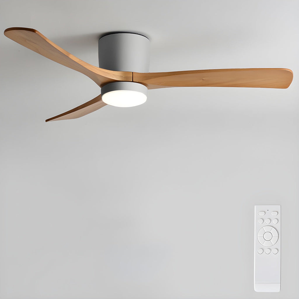 Ventilateur de plafond nordique en bois Ezra avec lumière - Neutralighting