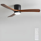 Ventilateur de plafond nordique en bois Ezra avec lumière - Neutralighting