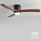 Ventilateur de plafond nordique en bois Ezra avec lumière - Neutralighting