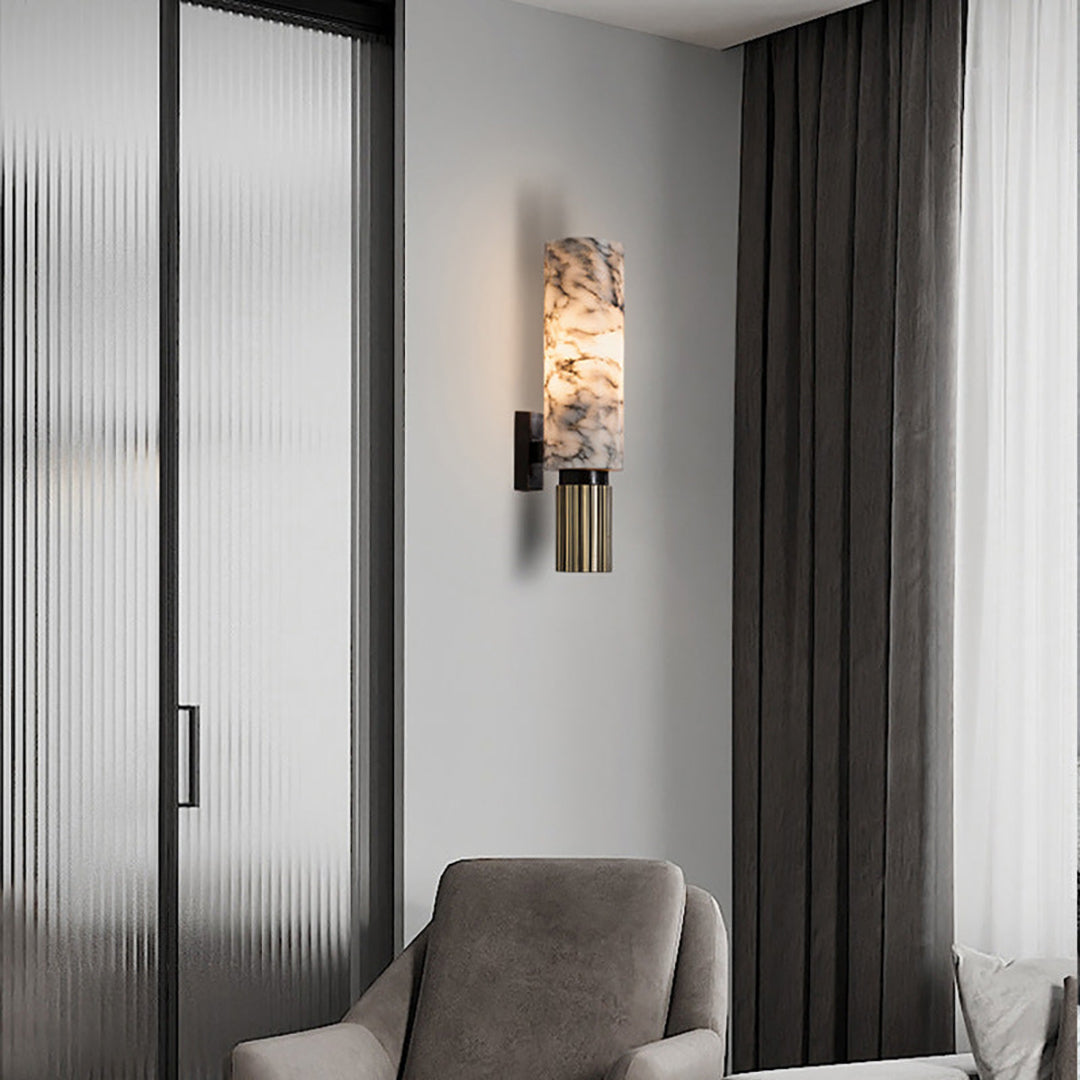 Copper Stone Wall Lamp – Sculptural Natural Material Accent Design
