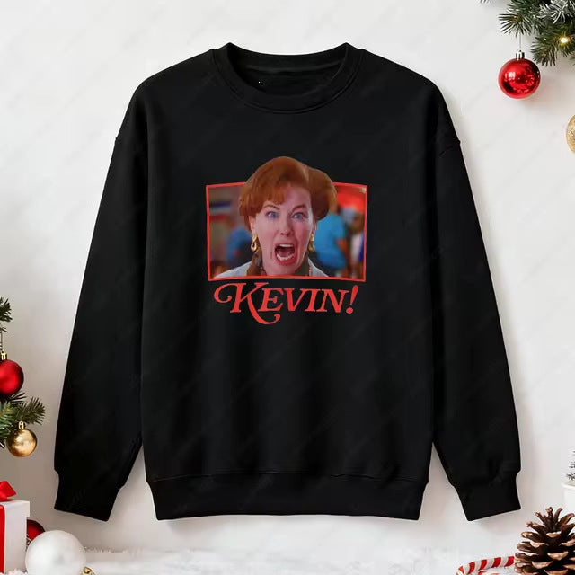 Home Alone Kevin Christmas Sweatshirt – Unisex Movie Graphic Crewneck Pullover