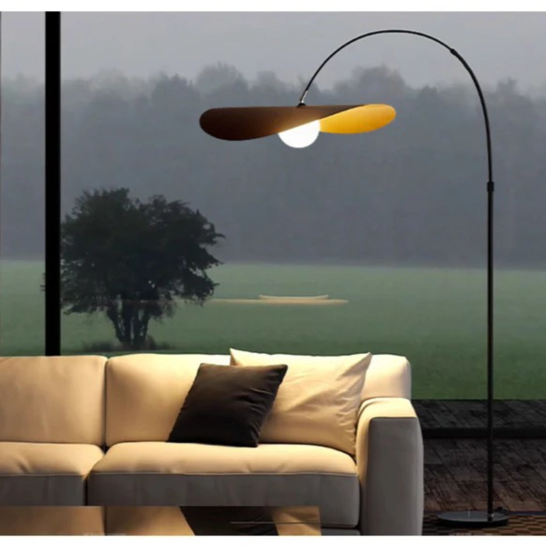 Wabi Sabi Curved Metal Floor Lamp