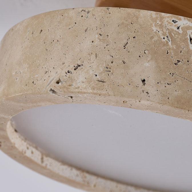 Travertine Round Ceiling Light