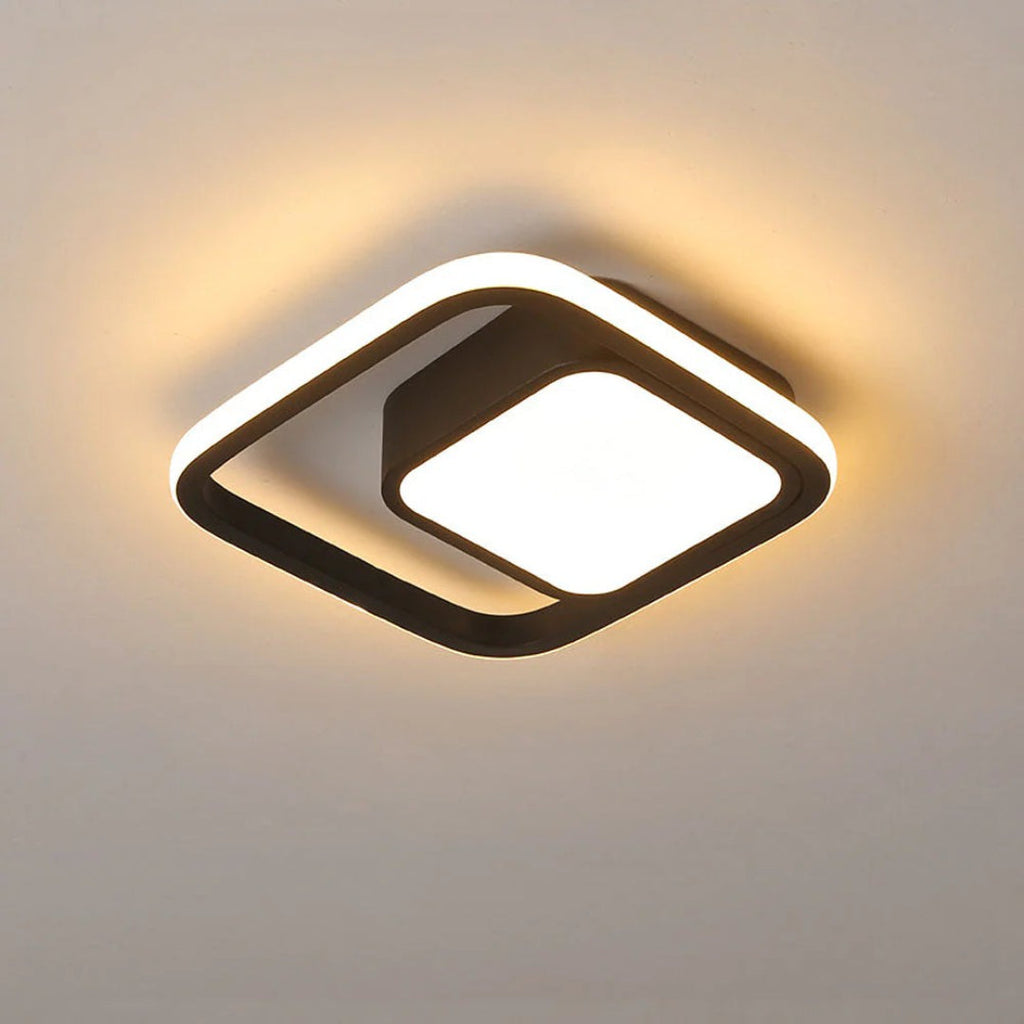 Contemporary Double Ring Ceiling Light