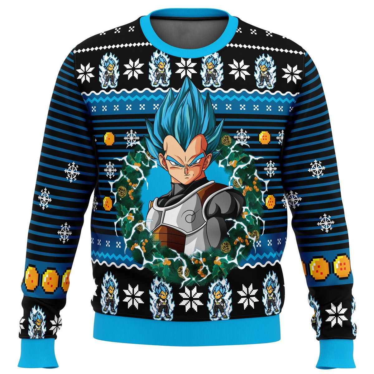 Funny Ugly Christmas Sweater – Men's Novelty Character Print Long Sleeve Pullover
