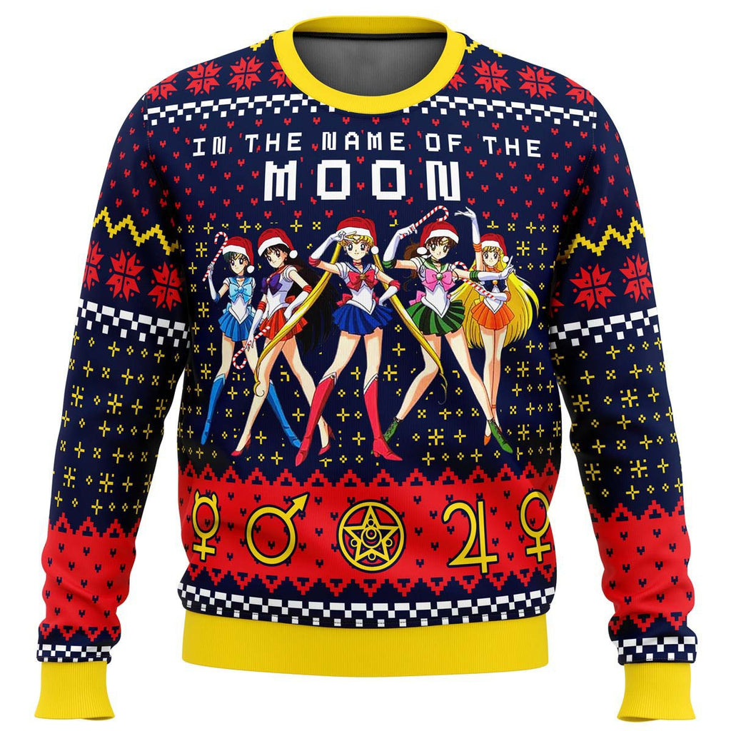 Funny Ugly Christmas Sweater – Men's Novelty Character Print Long Sleeve Pullover