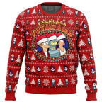 Funny Ugly Christmas Sweater – Men's Novelty Character Print Long Sleeve Pullover