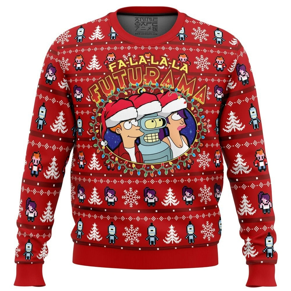 Funny Ugly Christmas Sweater – Men's Novelty Character Print Long Sleeve Pullover