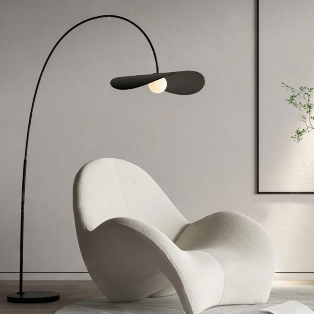 Wabi Sabi Curved Metal Floor Lamp