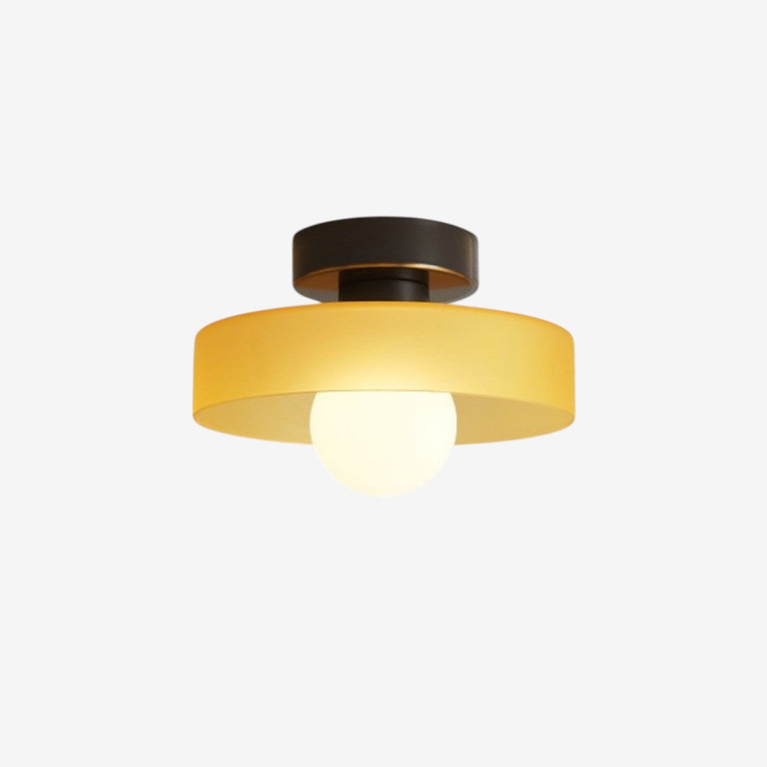 Metal Ceiling Lamp – French Bauhaus Modernist Geometric Design