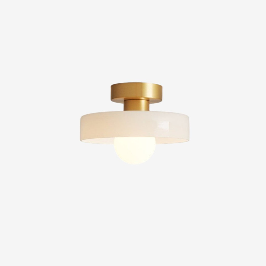 Metal Ceiling Lamp – French Bauhaus Modernist Geometric Design