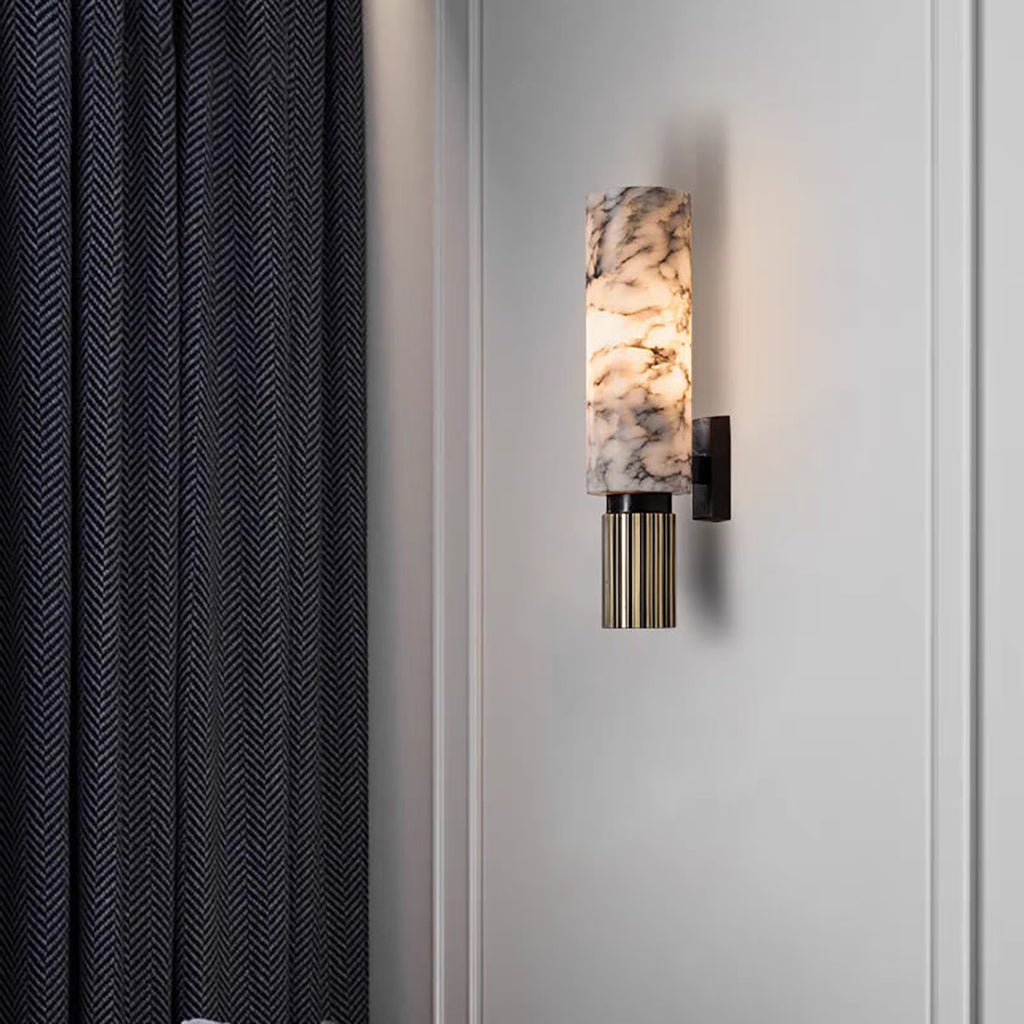 Copper Stone Wall Lamp – Sculptural Natural Material Accent Design