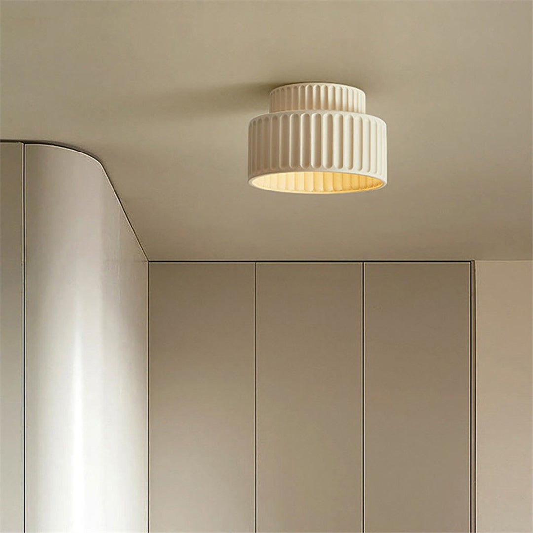 Ceramic Ceiling Lamp – Hand Finished Textured Minimalist Design