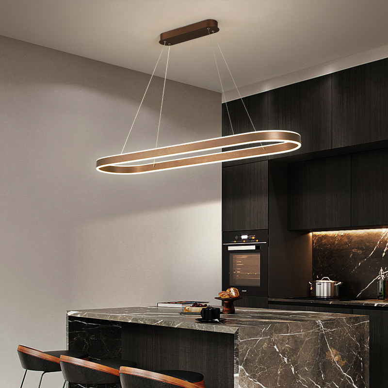 Linear LED Pendant Light Modern Kitchen Island Chandelier Ceiling Light