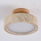 Travertine Round Ceiling Light