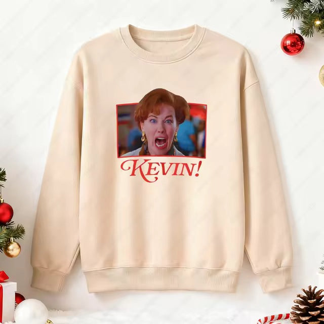Home Alone Kevin Christmas Sweatshirt – Unisex Movie Graphic Crewneck Pullover