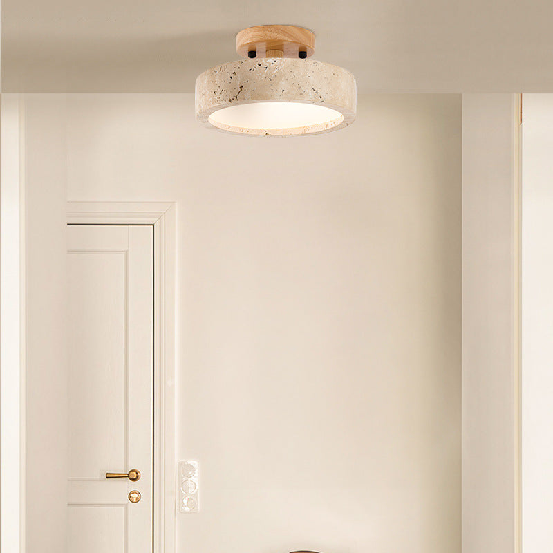 Travertine Round Ceiling Light