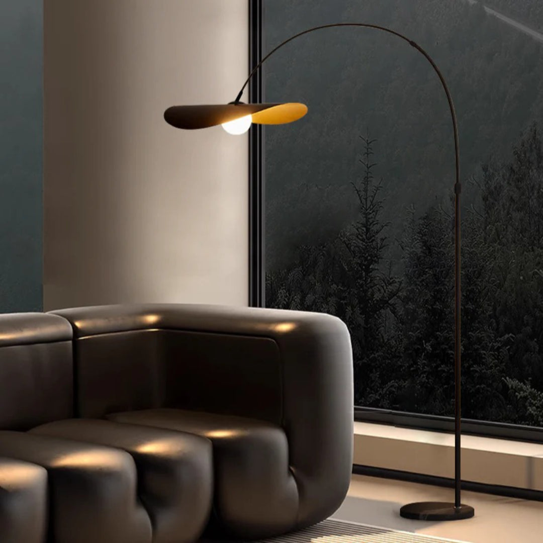 Wabi Sabi Curved Metal Floor Lamp