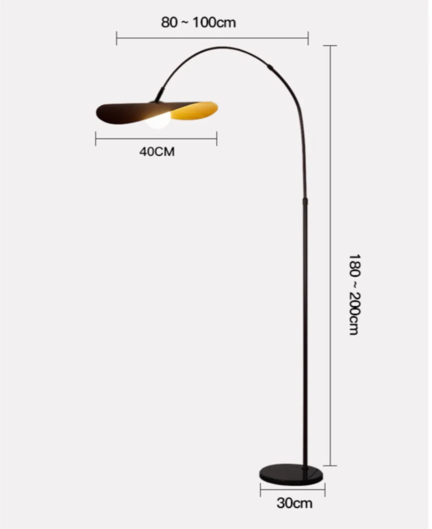 Wabi Sabi Curved Metal Floor Lamp
