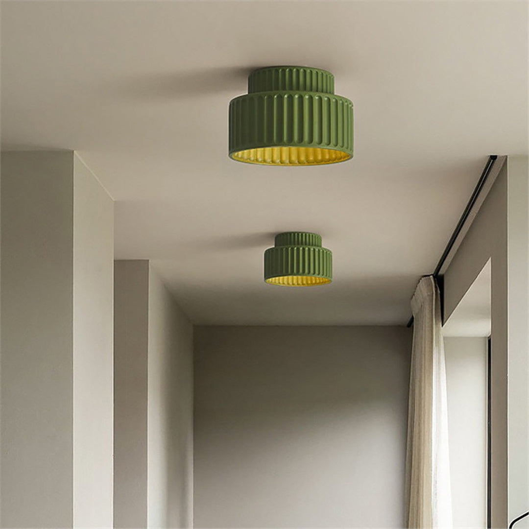 Ceramic Ceiling Lamp – Hand Finished Textured Minimalist Design