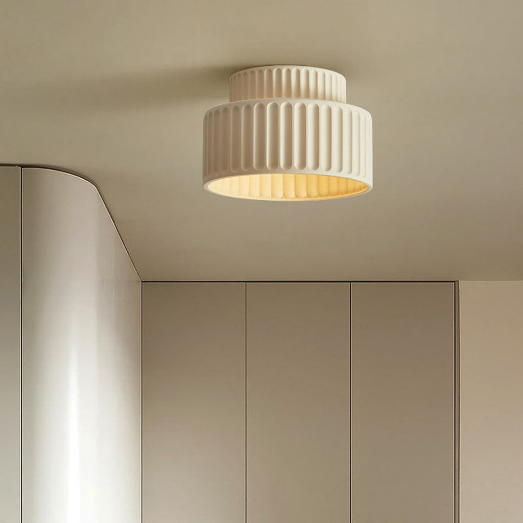 Ceramic Ceiling Lamp – Hand Finished Textured Minimalist Design