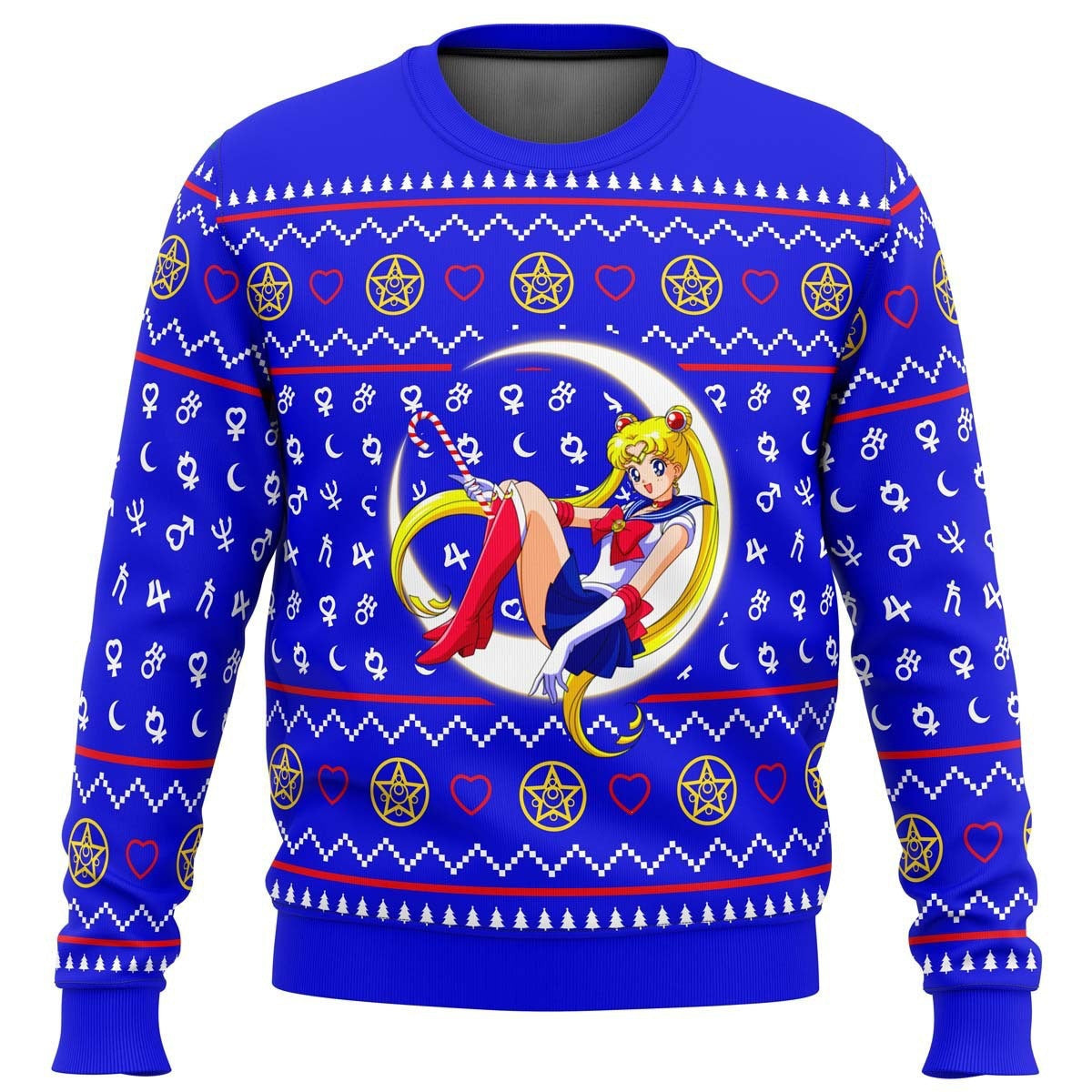 Funny Ugly Christmas Sweater – Men's Novelty Character Print Long Sleeve Pullover