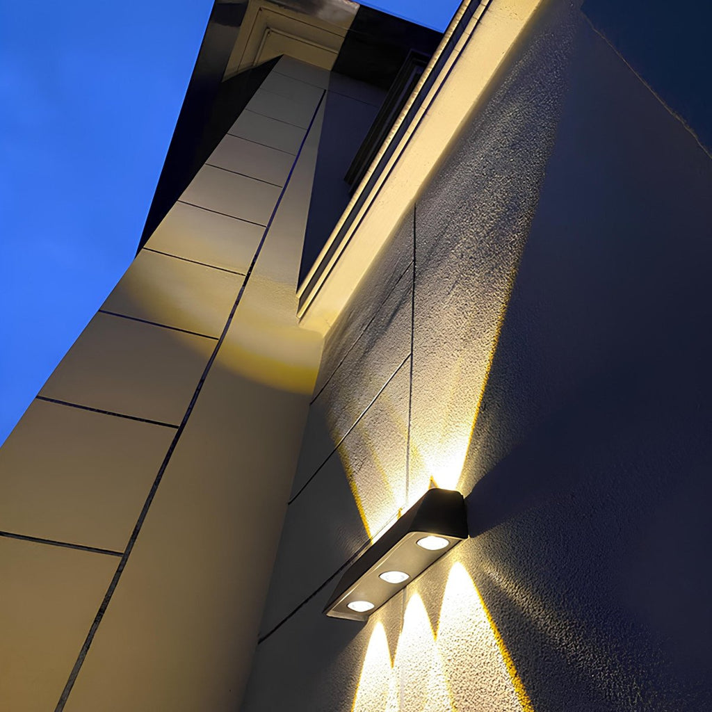 Solar LED Wall Light Aluminium | IP65 Waterproof | 10m Up and Down Lighting Distance for Garden and Outdoor Facades