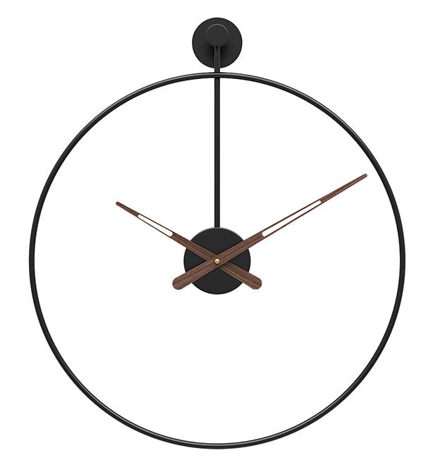 Minimalist Metal Wall Clock Modern Open Frame Silent Quartz Clock