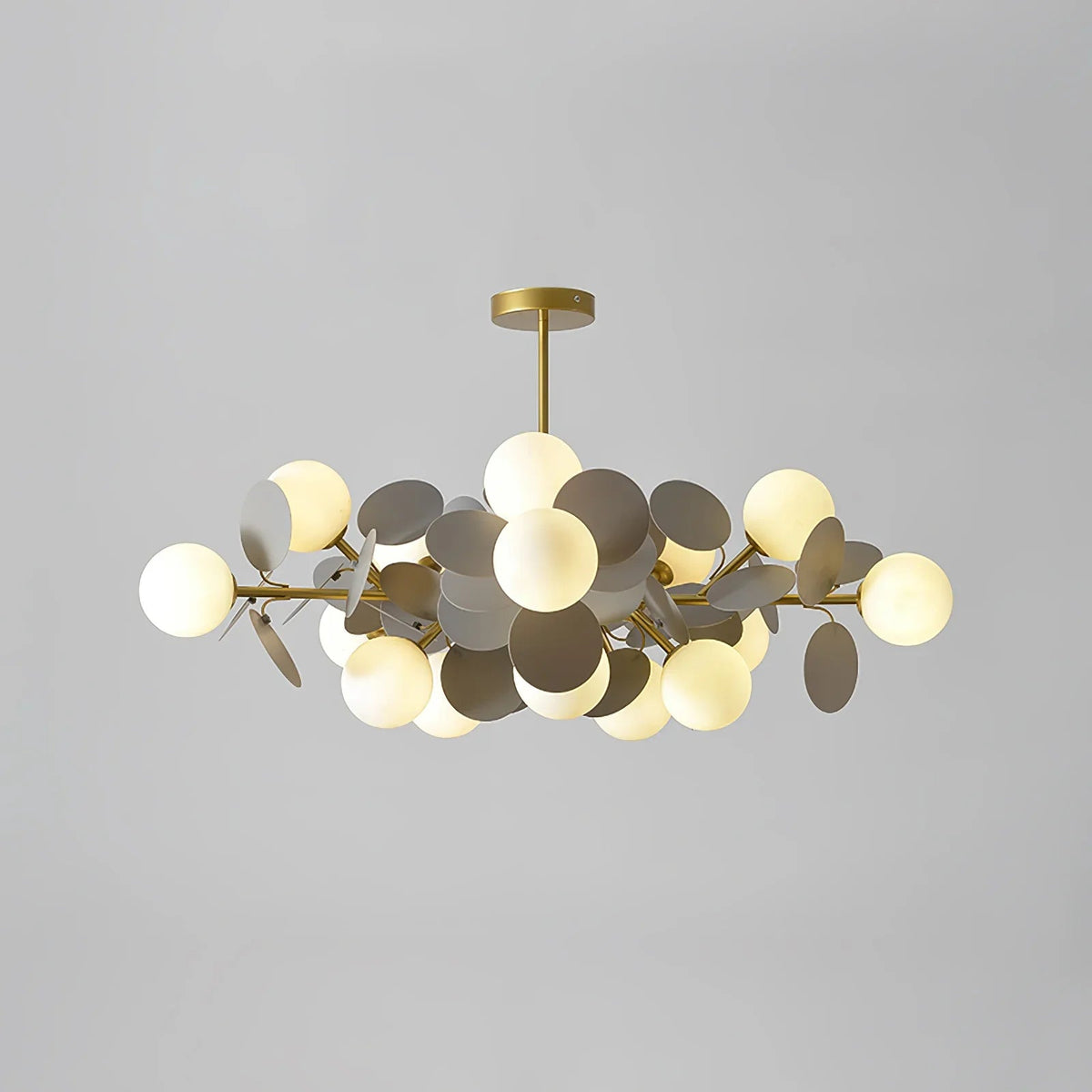 LED Ceiling Light Metal Glass and Acrylic Branch Design | Nature Inspired Style | Modern Botanical Interior Lighting