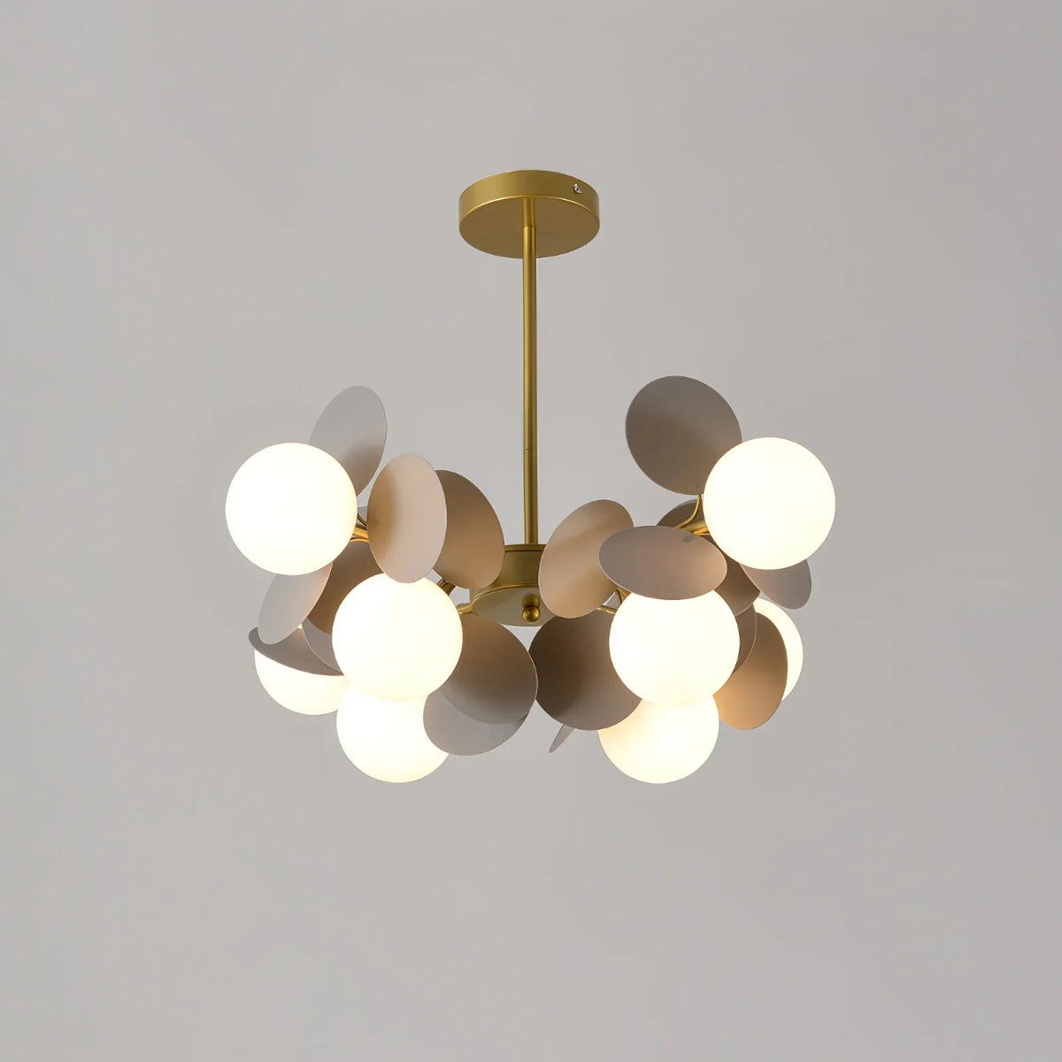 LED Ceiling Light Metal Glass and Acrylic Branch Design | Nature Inspired Style | Modern Botanical Interior Lighting