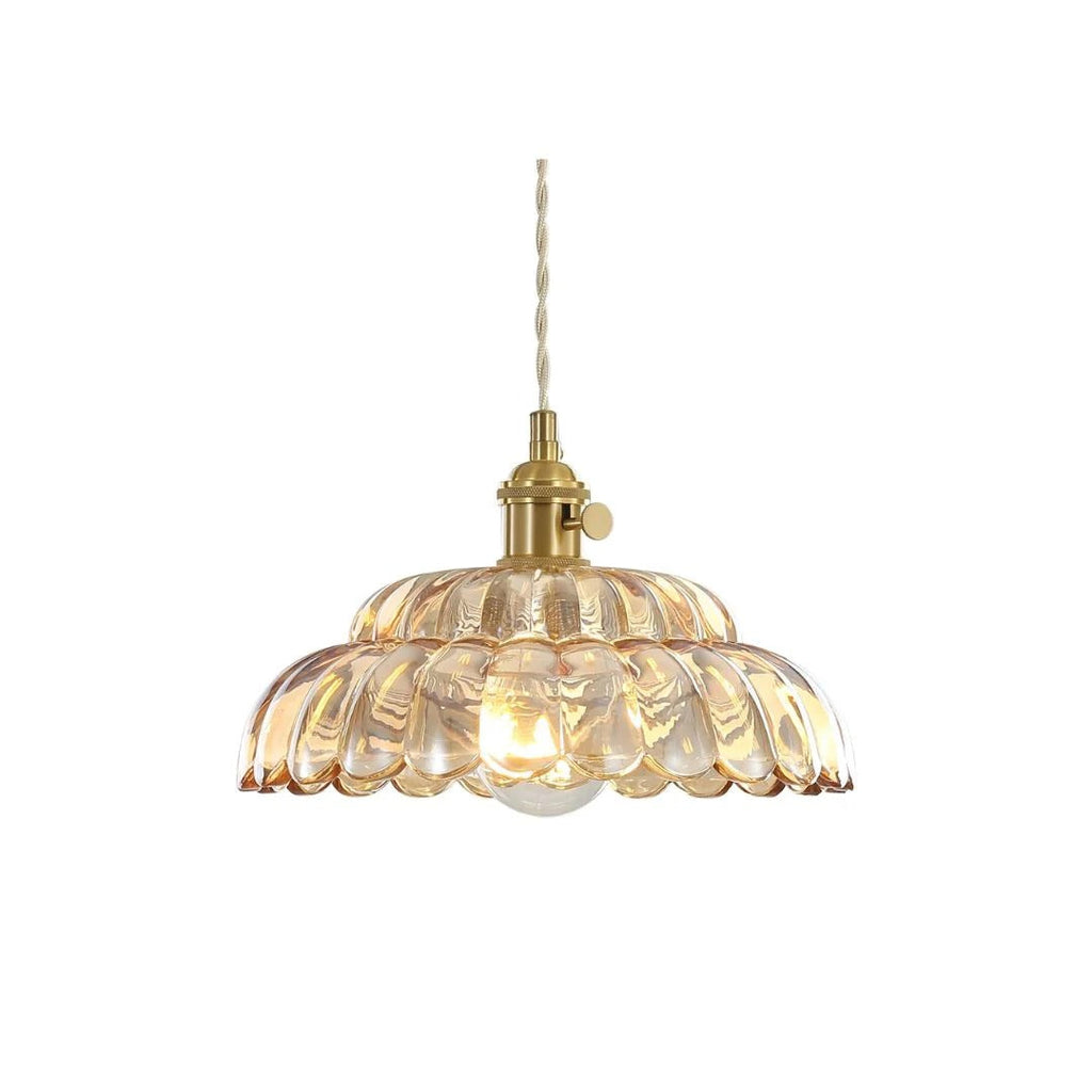 Floral Glass Pendant Light