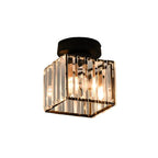 Crystal Metal Cube Ceiling Light