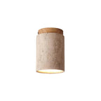 Travertine Wood Ceiling Light