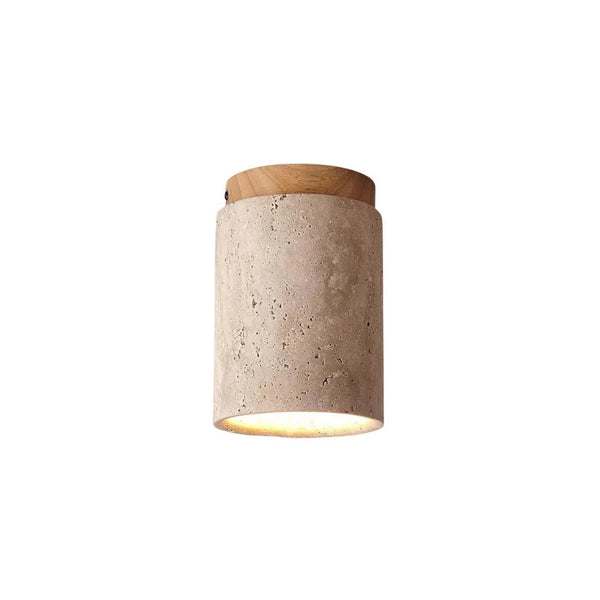 Travertine Wood Ceiling Light